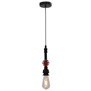 Závěsná lampa design vodovodní kohoutek černá E27 - obrázek 4