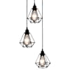 vidaXL laelamp, teemandidisain, must, 3 x E27 pirni