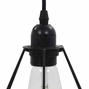 Stropní lampa s diamantovým designem černá 3 x žárovka E27 - obrázek 6