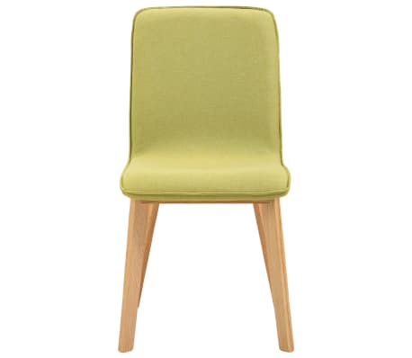 vidaXL Esszimmerstühle 2 Stk. Grün Stoff und Massivholz Eiche vidaXL Esszimmerstühle 2 Stk. Grün Stoff und Massivholz Eiche
