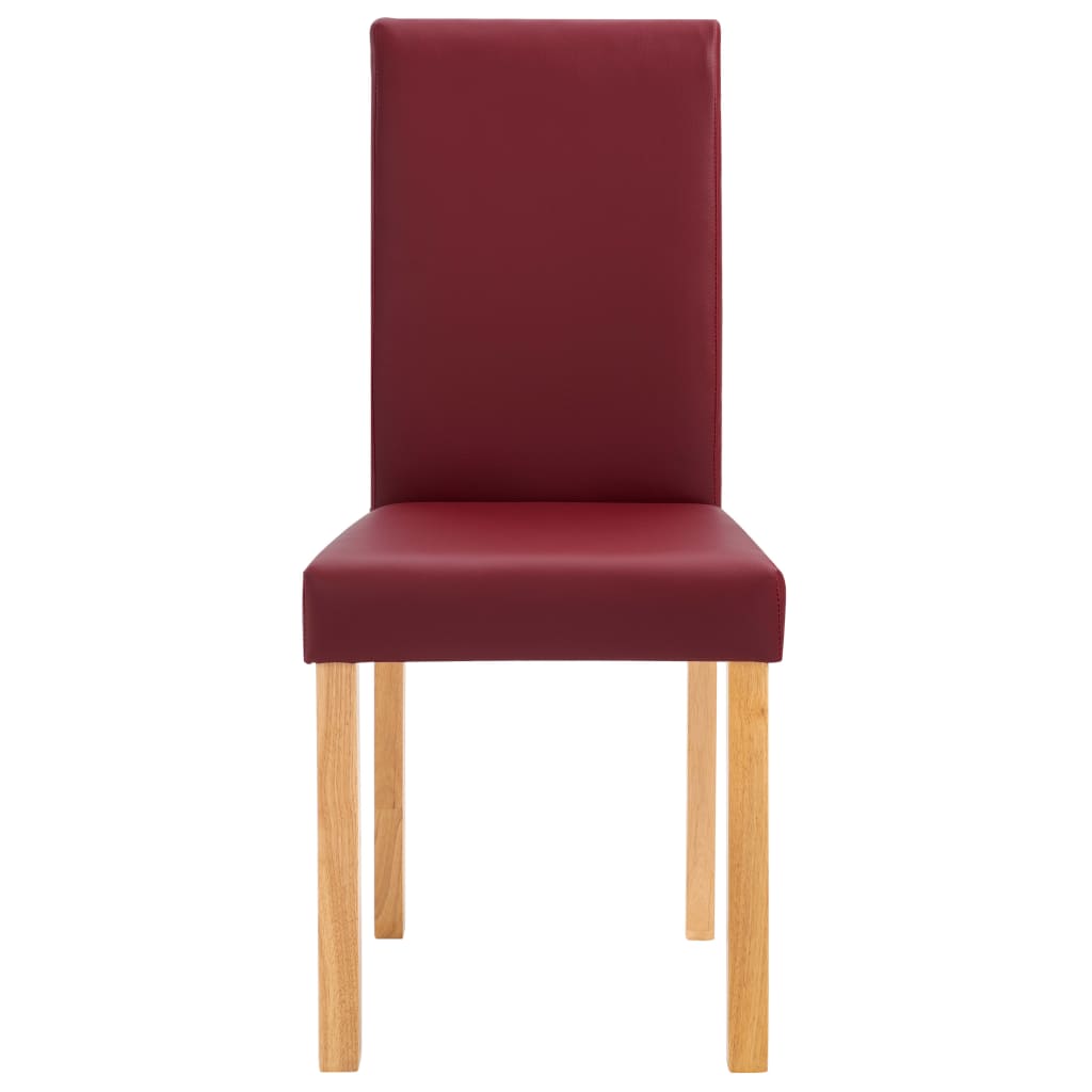 

vidaXL Eetkamerstoelen 2 st kunstleer rood