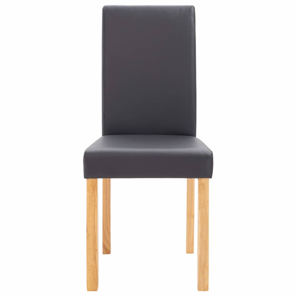 vidaXL Eetkamerstoelen 4 st kunstleer grijs