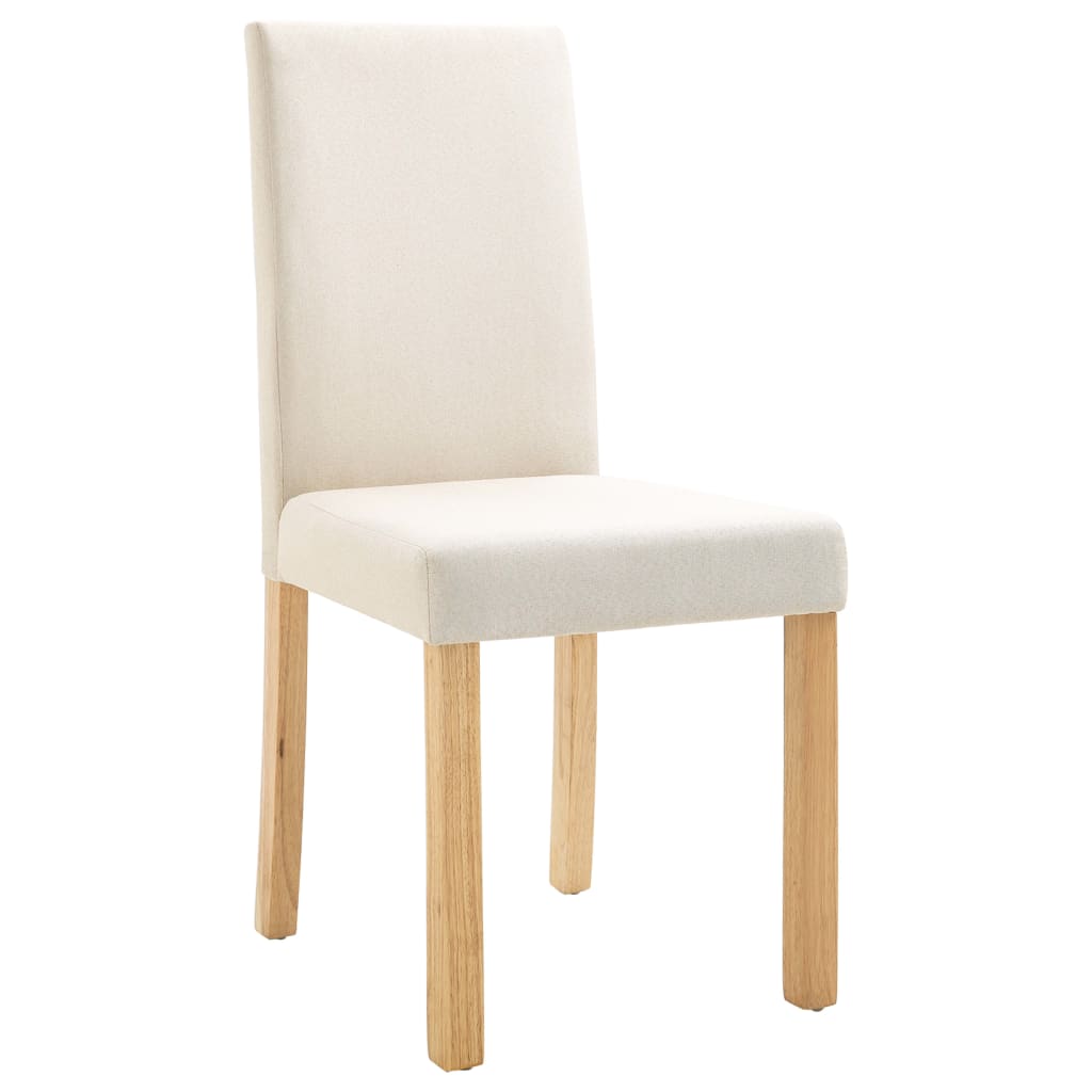 

vidaXL Eetkamerstoelen 2 st stof crème