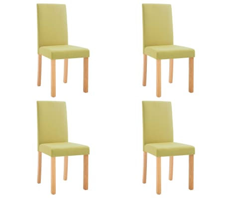vidaXL Esszimmerstühle 4 Stück Grün Stoff vidaXL Esszimmerstühle 4 Stück Grün Stoff