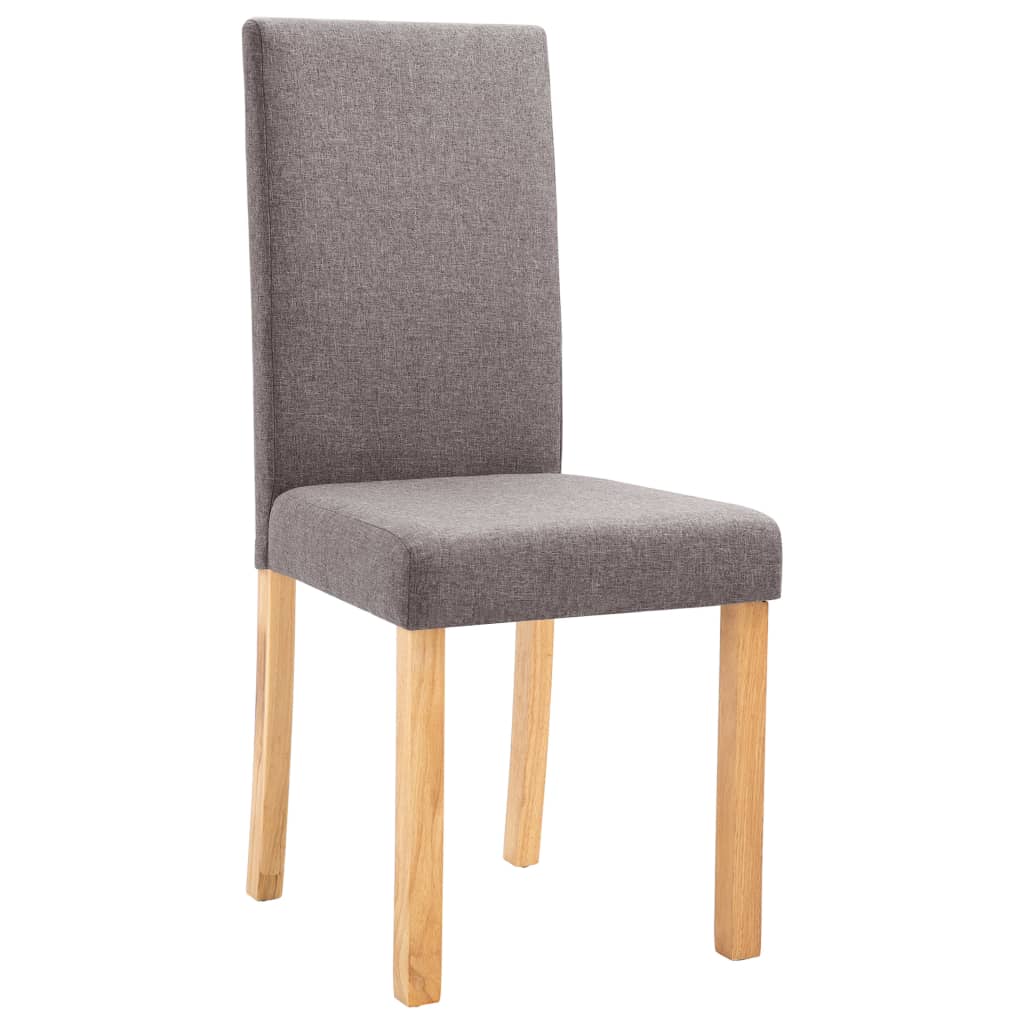 

vidaXL Eetkamerstoelen 4 st stof taupe