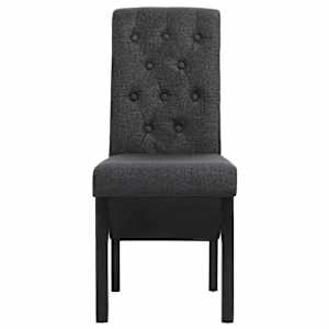 Jídelní židle 2 ks tmavě šedé textil - obrázek 3