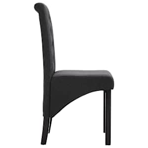 Jídelní židle 2 ks tmavě šedé textil - obrázek 4