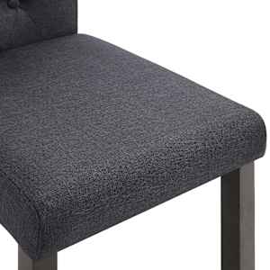 Jídelní židle 2 ks tmavě šedé textil - obrázek 6