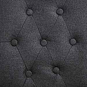 Jídelní židle 2 ks tmavě šedé textil - obrázek 7