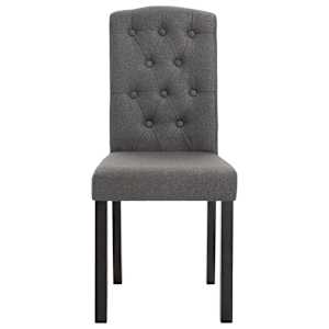 Jídelní židle 4 ks tmavě šedé textil - obrázek 4