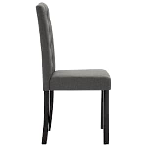 Jídelní židle 4 ks tmavě šedé textil - obrázek 5