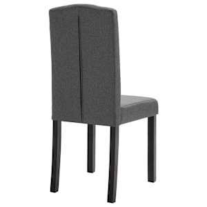 Jídelní židle 4 ks tmavě šedé textil - obrázek 6