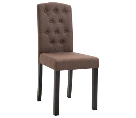 vidaXL Eetkamerstoelen 4 st stof bruin