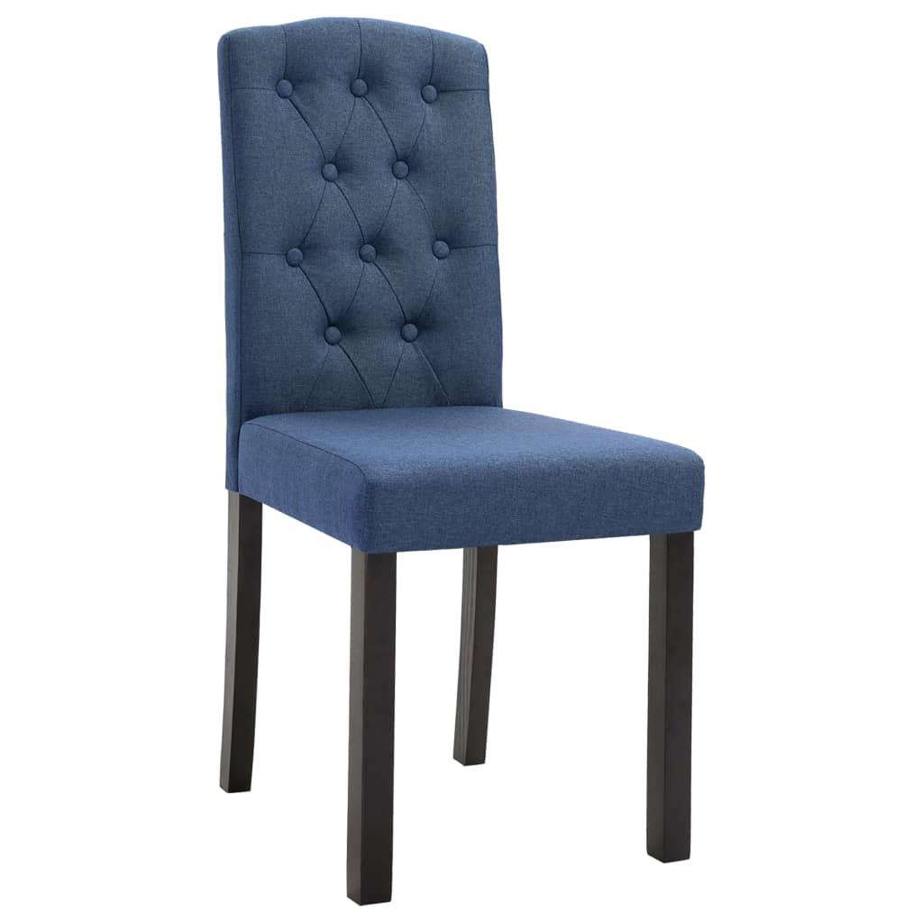 vidaXL Eetkamerstoelen 2 st stof blauw