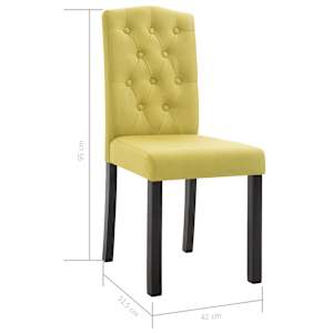 Jídelní židle 4 ks zelené textil - obrázek 9