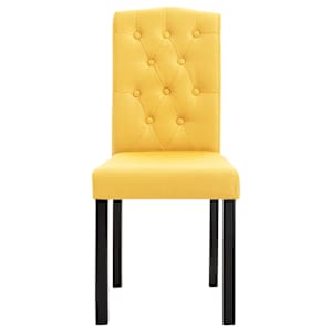 Jídelní židle 2 ks žluté textil - obrázek 4