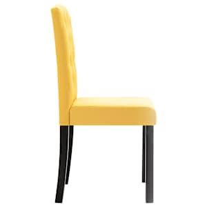 Jídelní židle 2 ks žluté textil - obrázek 5