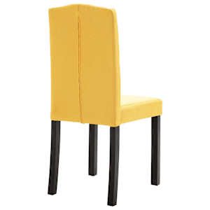 Jídelní židle 2 ks žluté textil - obrázek 6