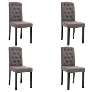 Otočné jídelní židle 4 ks taupe textil - obrázek 2