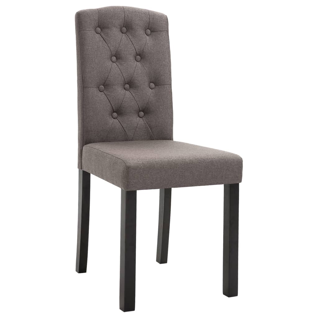 

vidaXL Eetkamerstoelen 4 st stof taupe