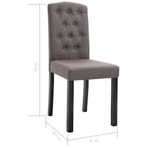 Otočné jídelní židle 4 ks taupe textil - obrázek 9