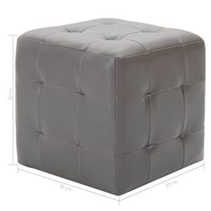 Noční stolky 2 ks šedé 30 x 30 x 30 cm umělá kůže - obrázek 5