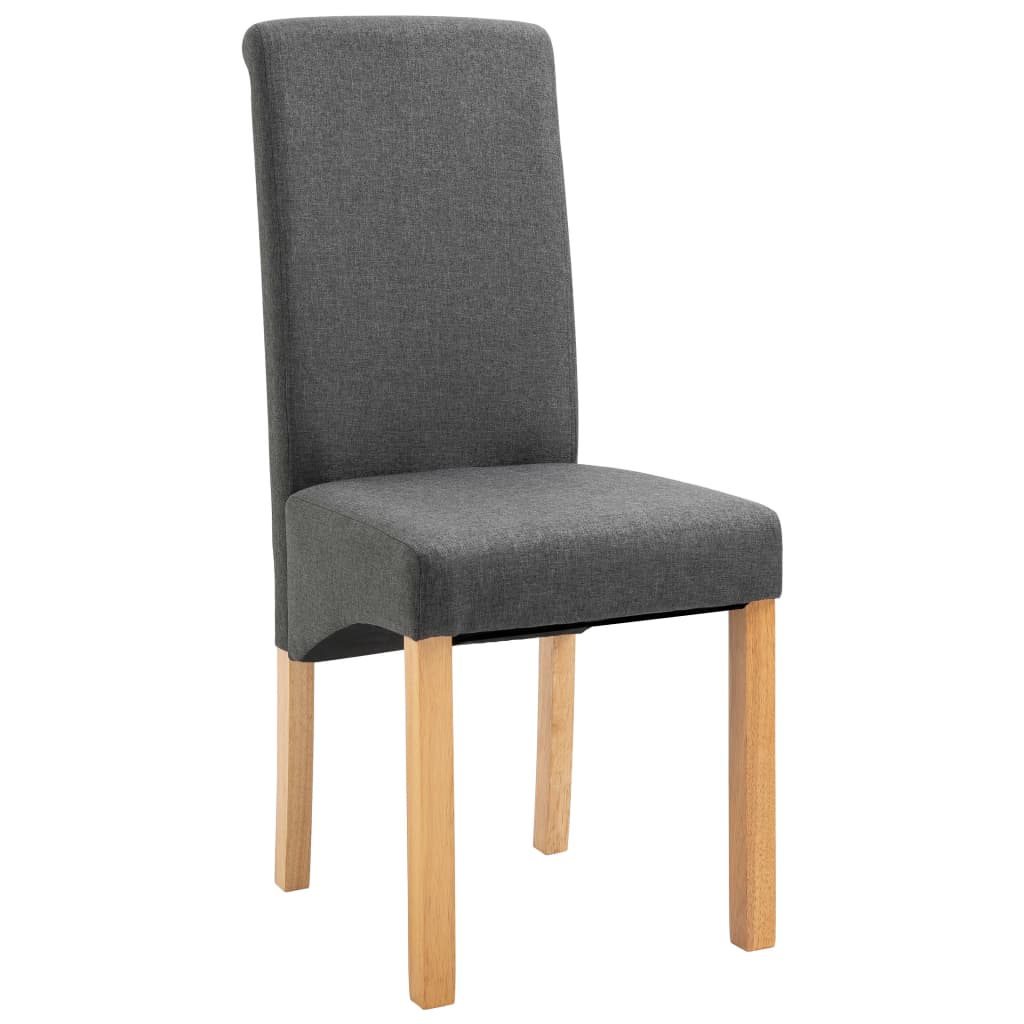 

vidaXL Eetkamerstoelen 2 st stof grijs