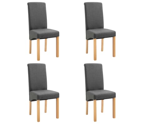 Vidaxl Esszimmerstuhle 4 Stk Grau Stoff Vidaxl De