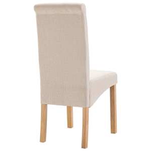 Jídelní židle 2 ks krémové textil - obrázek 6