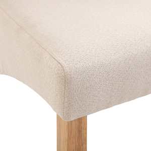 Jídelní židle 2 ks krémové textil - obrázek 8