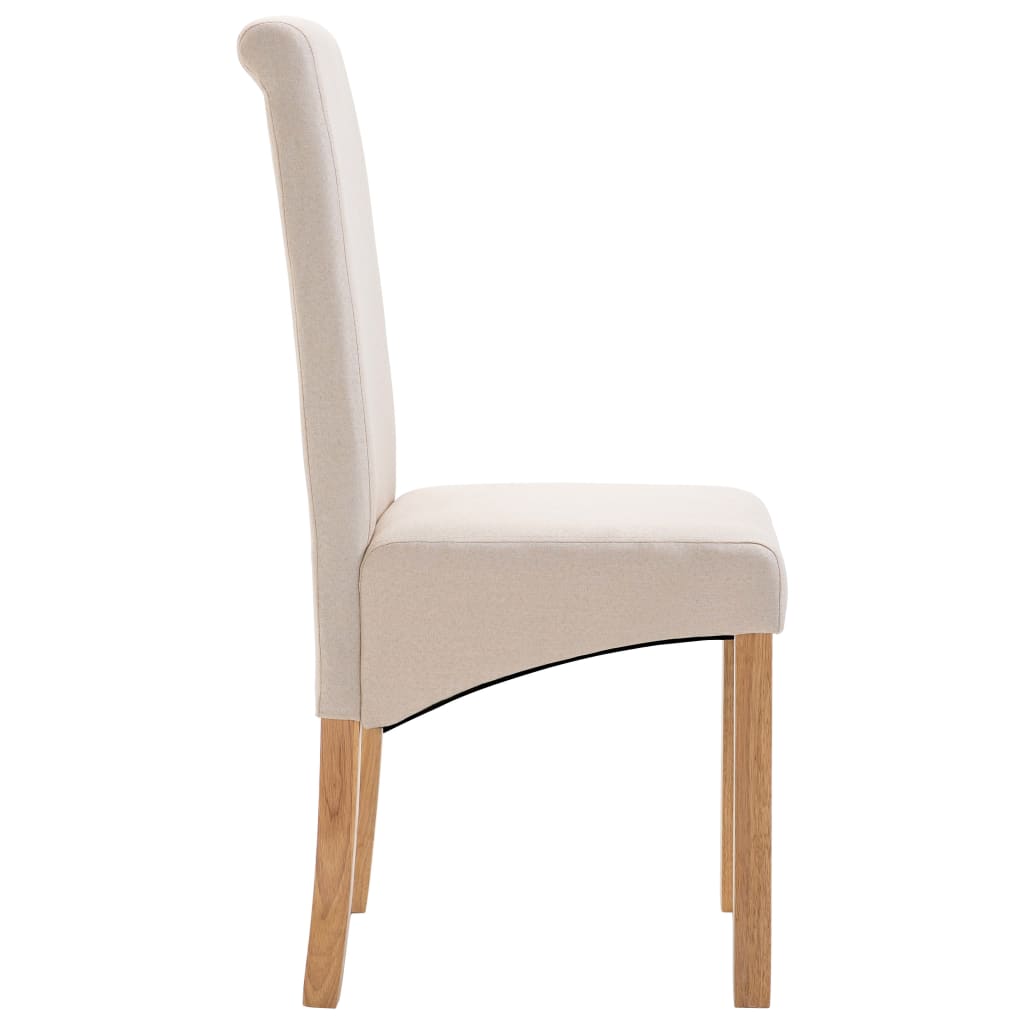 Valgomojo kėdės, 4 vnt., kreminės spalvos, audinys | Stepinfit