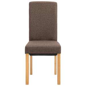 Jídelní židle 2 ks hnědé textil - obrázek 4