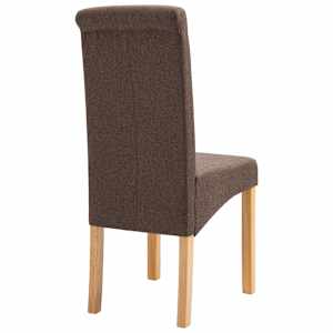 Jídelní židle 2 ks hnědé textil - obrázek 6