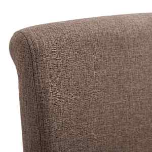 Jídelní židle 2 ks hnědé textil - obrázek 7