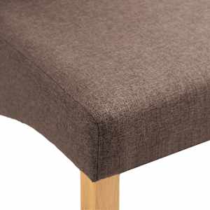 Jídelní židle 2 ks hnědé textil - obrázek 8