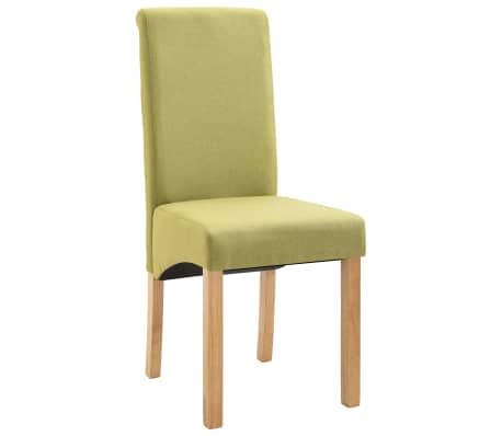 vidaXL Jedálenské stoličky 2 ks zelené látkové