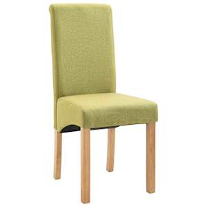 Jídelní židle 4 ks zelené textil - obrázek 3