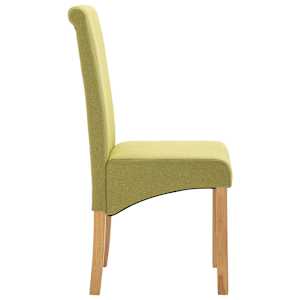 Jídelní židle 4 ks zelené textil - obrázek 5
