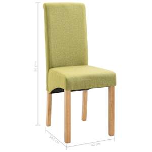 Jídelní židle 4 ks zelené textil - obrázek 9