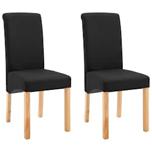 Jídelní židle 2 ks černé textil - obrázek 2