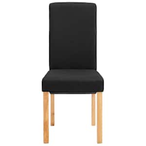 Jídelní židle 2 ks černé textil - obrázek 4