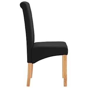 Jídelní židle 2 ks černé textil - obrázek 5