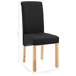 Jídelní židle 2 ks černé textil - obrázek 9