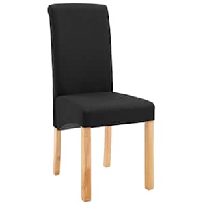 vidaXL Sillas de comedor 4 unidades tela negras