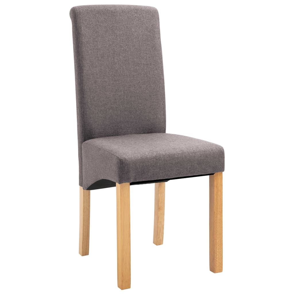 

vidaXL Eetkamerstoelen 2 st stof taupe