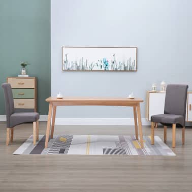 vidaXL Chaises de salle à manger 2 pcs Taupe Tissu | vidaXL Chaises de salle à manger 2 pcs Taupe Tissu |