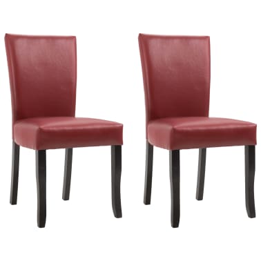 vidaXL 2 pcs Chaises de salle à manger Rouge bordeaux vidaXL 2 pcs Chaises de salle à manger Rouge bordeaux