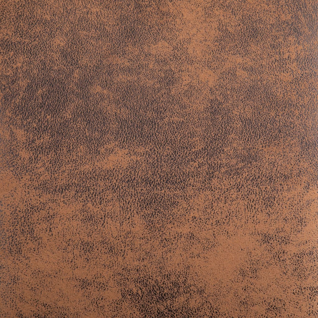 Scaune de bucătărie, 2 buc., maro, piele întoarsă ecologică