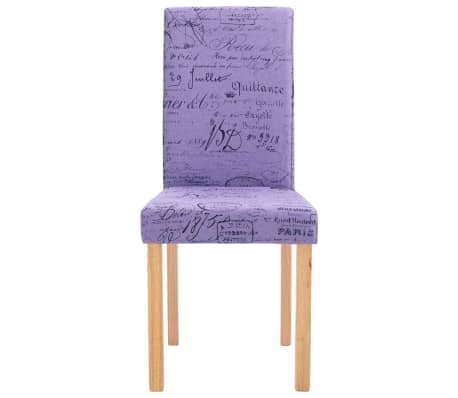 vidaXL Esszimmerstühle 2 Stk. Lila Stoff vidaXL Esszimmerstühle 2 Stk. Lila Stoff