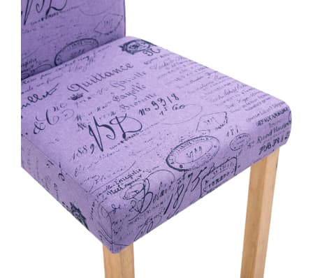 vidaXL Esszimmerstühle 2 Stk. Lila Stoff vidaXL Esszimmerstühle 2 Stk. Lila Stoff